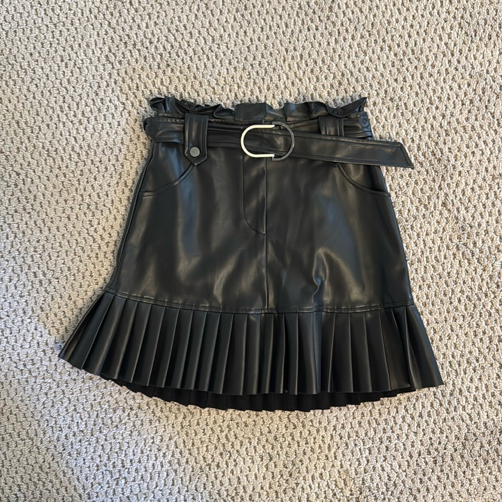 Zara faux leather mini skirt